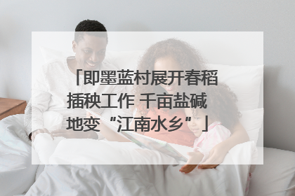 即墨蓝村展开春稻插秧工作 千亩盐碱地变“江南水乡”