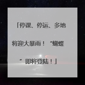 停课、停运、多地将迎大暴雨！“蝴蝶”即将登陆！