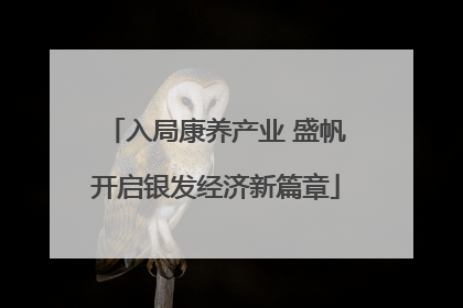 入局康养产业 盛帆开启银发经济新篇章