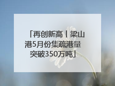 再创新高丨梁山港5月份集疏港量突破350万吨