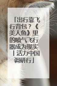 出行靠飞行背包？《美人鱼》里的喷气飞行器成为现实丨活力中国调研行