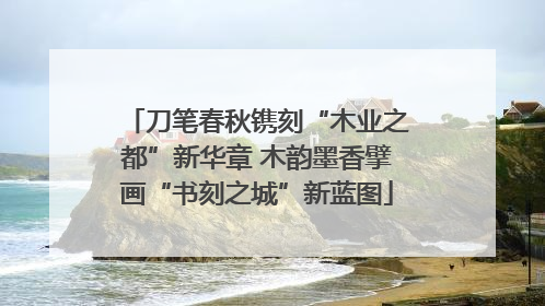 刀笔春秋镌刻“木业之都”新华章 木韵墨香擘画“书刻之城”新蓝图