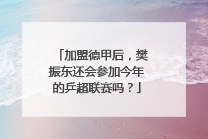 加盟德甲后，樊振东还会参加今年的乒超联赛吗？