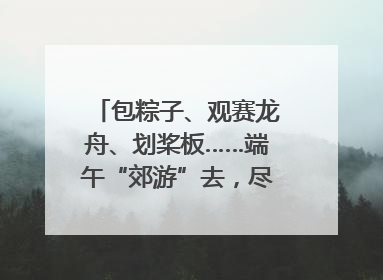 包粽子、观赛龙舟、划桨板……端午“郊游”去，尽享初夏风光｜端午氛围最浓时①
