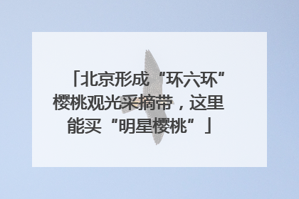 北京形成“环六环”樱桃观光采摘带，这里能买“明星樱桃”