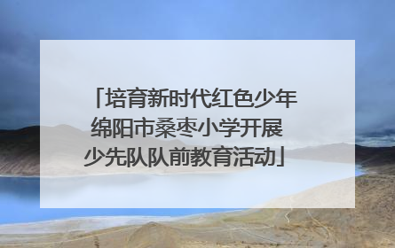 培育新时代红色少年 绵阳市桑枣小学开展少先队队前教育活动