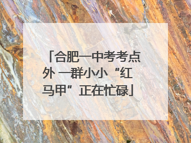 合肥一中考考点外 一群小小“红马甲”正在忙碌
