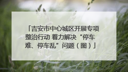 吉安市中心城区开展专项整治行动 着力解决“停车难、停车乱”问题（图）