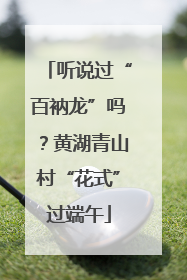 听说过“百衲龙”吗？黄湖青山村“花式”过端午