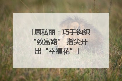 周私丽：巧手钩织“致富路” 指尖开出“幸福花”