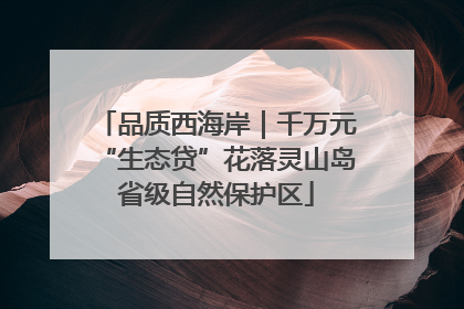 品质西海岸｜千万元“生态贷”花落灵山岛省级自然保护区