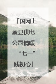 国网上蔡县供电公司情暖“七一”践初心