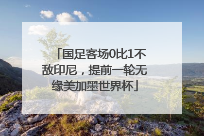 国足客场0比1不敌印尼，提前一轮无缘美加墨世界杯