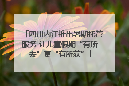 四川内江推出暑期托管服务 让儿童假期“有所去”更“有所获”
