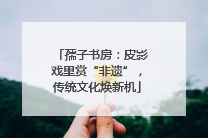 孺子书房：皮影戏里赏“非遗”，传统文化焕新机