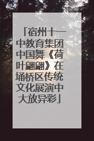 宿州十一中教育集团中国舞《荷叶翩翩》在埇桥区传统文化展演中大放异彩