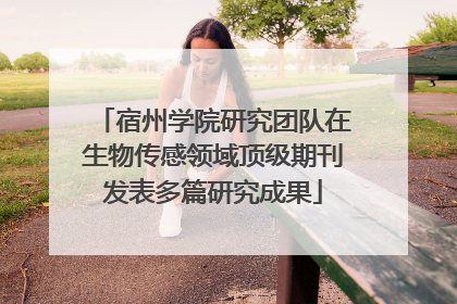 宿州学院研究团队在生物传感领域顶级期刊发表多篇研究成果