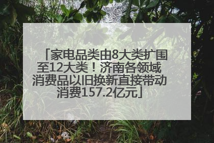 家电品类由8大类扩围至12大类！济南各领域消费品以旧换新直接带动消费157.2亿元
