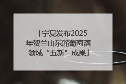 宁夏发布2025年贺兰山东麓葡萄酒领域“五新”成果