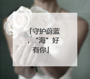 守护蔚蓝，“海”好有你