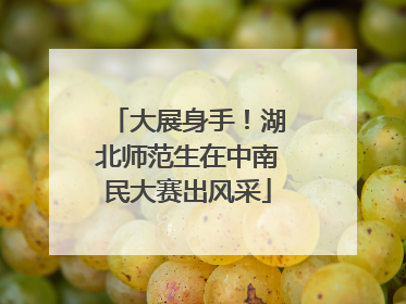 大展身手！湖北师范生在中南民大赛出风采