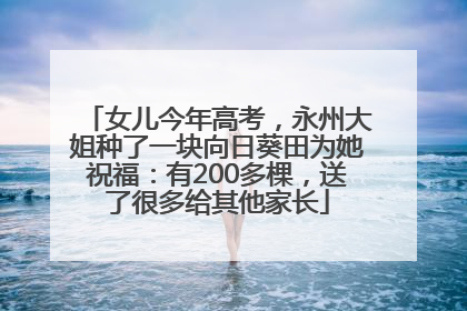 女儿今年高考，永州大姐种了一块向日葵田为她祝福：有200多棵，送了很多给其他家长