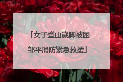女子登山崴脚被困 邹平消防紧急救援