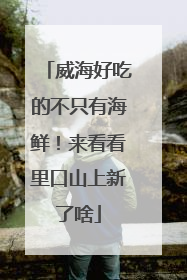 威海好吃的不只有海鲜！来看看里口山上新了啥