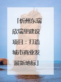 忻州东瑞欣瑞里建设项目：打造城市商业发展新地标