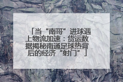 当“南哥”进球遇上物流加速：货运数据揭秘南通足球热背后的经济“射门”