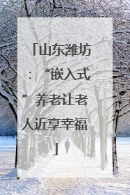 山东潍坊：“嵌入式”养老让老人近享幸福