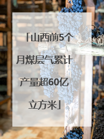 山西前5个月煤层气累计产量超60亿立方米