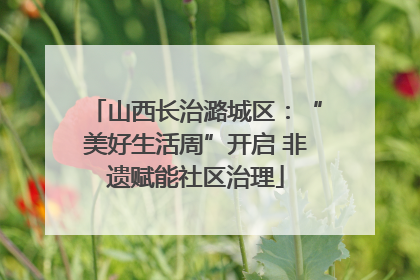 山西长治潞城区：“美好生活周”开启 非遗赋能社区治理