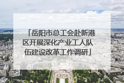 岳阳市总工会赴新港区开展深化产业工人队伍建设改革工作调研