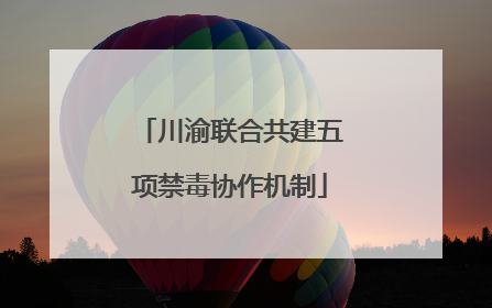 川渝联合共建五项禁毒协作机制