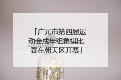 广元市第四届运动会成年组象棋比赛在朝天区开赛