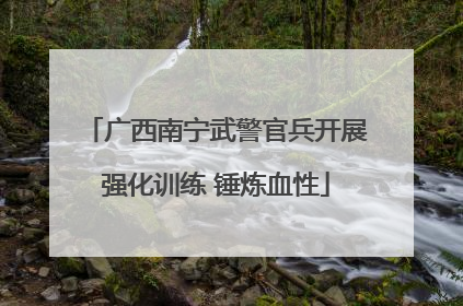 广西南宁武警官兵开展强化训练 锤炼血性