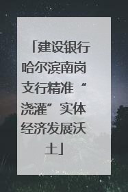 建设银行哈尔滨南岗支行精准“浇灌”实体经济发展沃土
