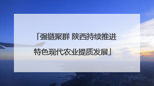 强链聚群 陕西持续推进特色现代农业提质发展