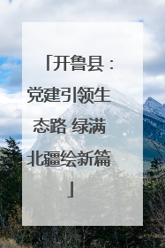 开鲁县：党建引领生态路 绿满北疆绘新篇