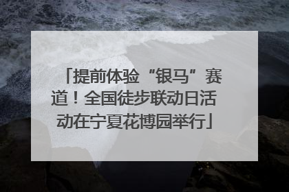 提前体验“银马”赛道！全国徒步联动日活动在宁夏花博园举行