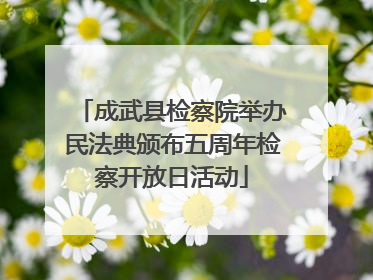 成武县检察院举办民法典颁布五周年检察开放日活动
