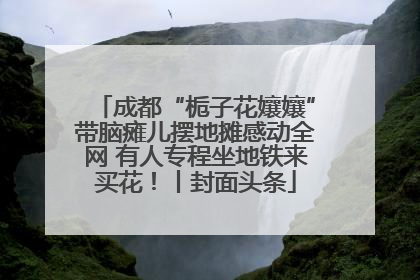 成都“栀子花孃孃”带脑瘫儿摆地摊感动全网 有人专程坐地铁来买花！丨封面头条