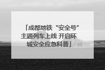 成都地铁“安全号”主题列车上线 开启环城安全应急科普