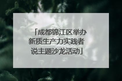 成都锦江区举办新质生产力实践者说主题沙龙活动
