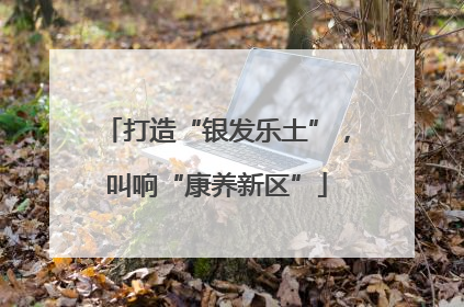 打造“银发乐土”，叫响“康养新区”