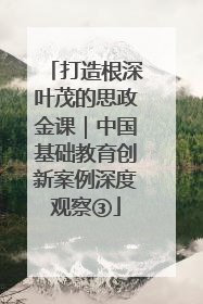 打造根深叶茂的思政金课｜中国基础教育创新案例深度观察③