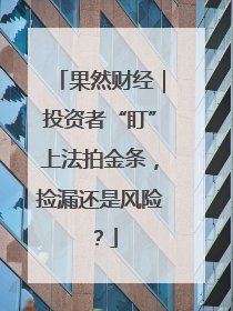 果然财经｜投资者“盯”上法拍金条，捡漏还是风险？