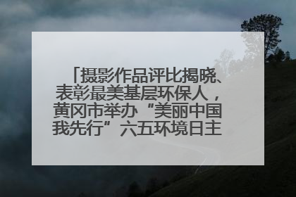 摄影作品评比揭晓、表彰最美基层环保人，黄冈市举办“美丽中国我先行”六五环境日主题宣传活动