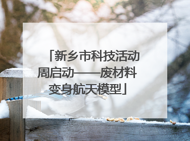 新乡市科技活动周启动——废材料变身航天模型